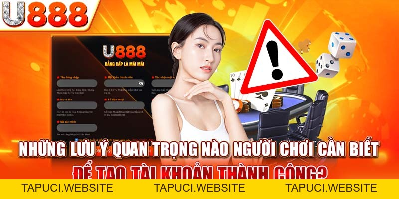 Đăng Ký U888 - Thao Tác Tạo Tài Khoản Đơn Giản Chi Tiết
