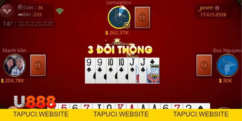 Bốn đôi thông chặt được gì? khi chơi tiến lên Miền Nam U888